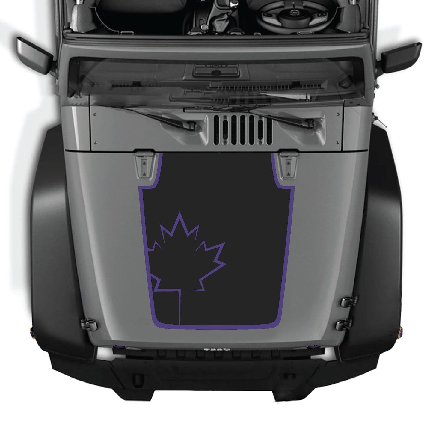 CarCode hood decal for Jeep Wrangler JK/JKU 2007-2018, style #17, featuring bold graphic design on the vehicle's hood.