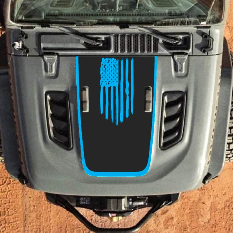 Hood Decal for Jeep Wrangler JL JLU Gladiator JT Rubicon Hood 2018+ Style #30