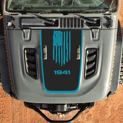 Hood Decal for Jeep Wrangler JL JLU Gladiator JT Rubicon Hood 2018+ Style #33