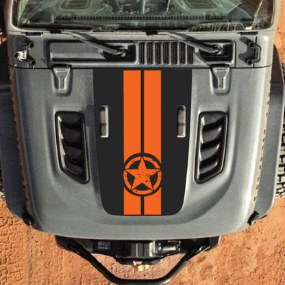 Hood Decal for Jeep Wrangler JL JLU Gladiator JT Rubicon Hood 2018+ Style #55