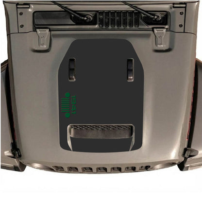 CarCode hood decal for Jeep Wrangler JL/JLU Rubicon 392 and JT Gladiator Mojave 2020-2026, style #52, visible on vehicle hood