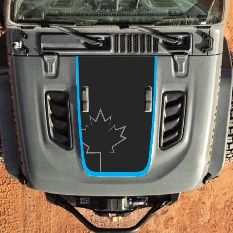 Hood Decal for Jeep Wrangler JL JLU Gladiator JT Rubicon Hood 2018+ Style #91