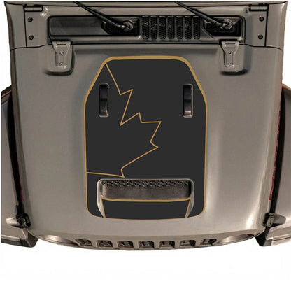 CarCode hood decal for Jeep Wrangler JL/JLU Rubicon 392 and JT Gladiator Mojave 2020-2026, style #27, shown on vehicle hood.