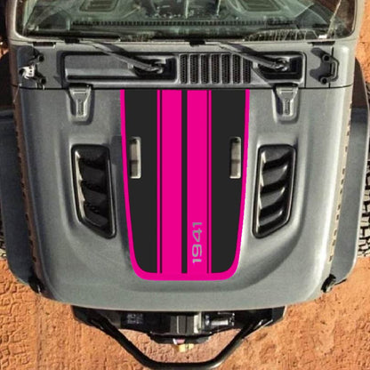 Hood Decal for Jeep Wrangler JL JLU Gladiator JT Rubicon Hood 2018+ Style #100