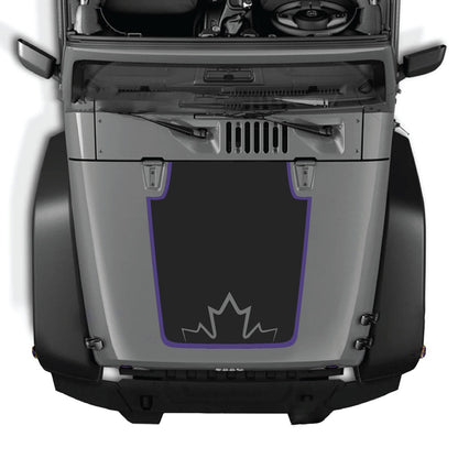 CarCode Jeep Wrangler JK/JKU 2007-2018 hood decal in Style #73, featuring a bold design on the vehicle's hood.