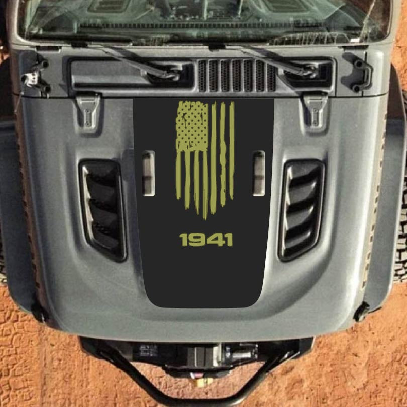 Hood Decal for Jeep Wrangler JL JLU Gladiator JT Rubicon Hood 2018+ Style #32
