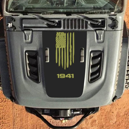 Hood Decal for Jeep Wrangler JL JLU Gladiator JT Rubicon Hood 2018+ Style #32