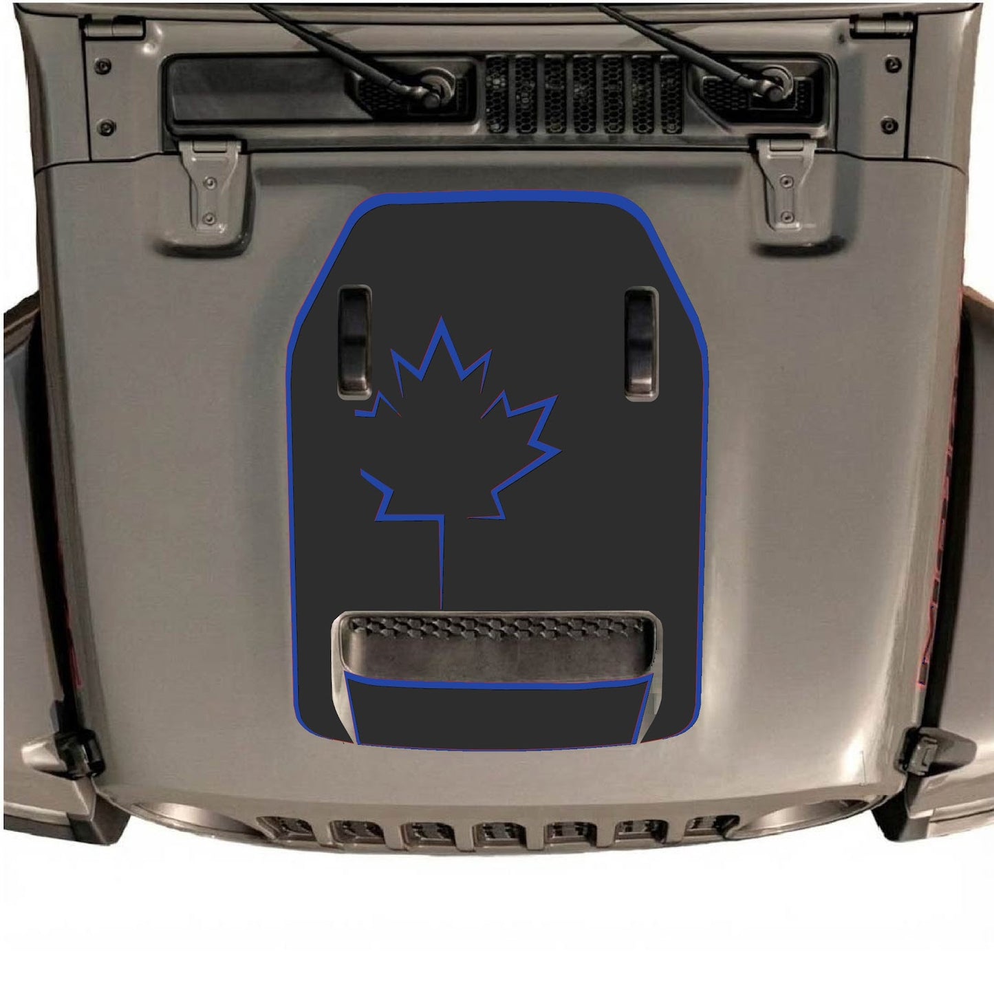 CarCode hood decal for Jeep Wrangler JL/JLU Rubicon 392 and Gladiator Mojave 2020-2026, style #23, featuring bold graphic design.