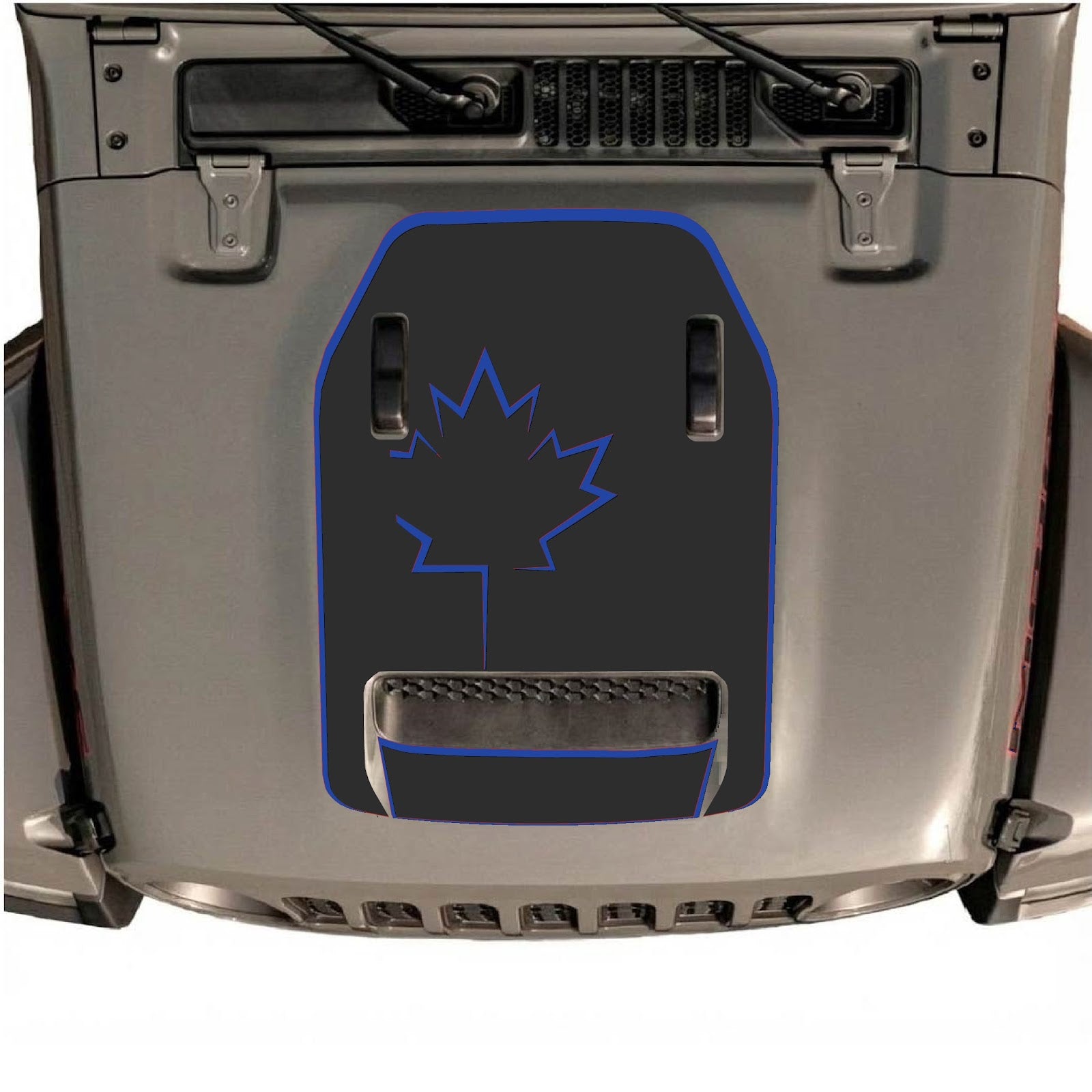 CarCode hood decal for Jeep Wrangler JL/JLU Rubicon 392 and Gladiator Mojave 2020-2026, style #23, featuring bold graphic design.
