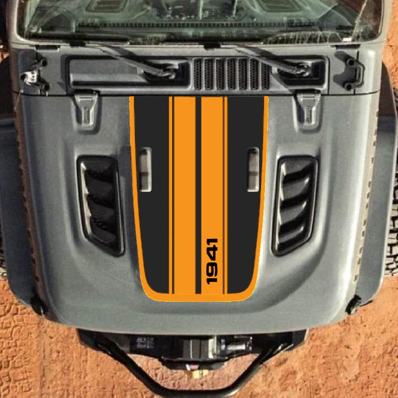 Hood Decal for Jeep Wrangler JL JLU Gladiator JT Rubicon Hood 2018+ Style #61