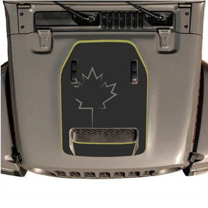Jeep Wrangler JL/JLU Rubicon 392 and Gladiator Mojave hood decal by CarCode, stylish black graphic design on vehicle hood