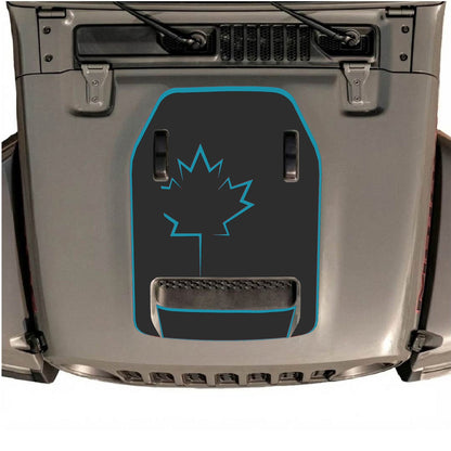 CarCode hood decal for Jeep Wrangler JL/JLU Rubicon 392 and Gladiator Mojave 2020-2026, style #23, shown on vehicle hood.