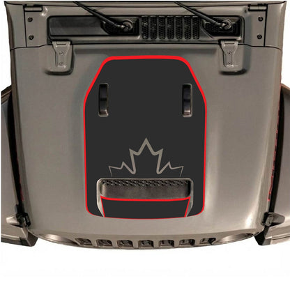 Jeep Wrangler JL/JLU Rubicon 392 and Gladiator Mojave hood decal by CarCode, style #78, featuring bold graphic design on vehicle hood.