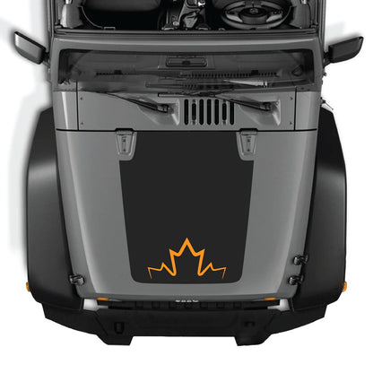 CarCode hood decal for Jeep Wrangler JK/JKU 2007-2018, style #11, featuring bold graphic design on the vehicle's hood.