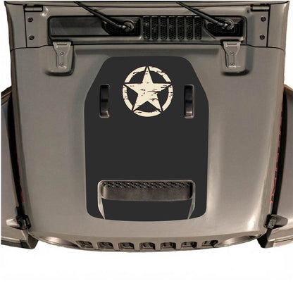 Autocollant de capot CarCode pour Jeep Wrangler JL, JLU Rubicon 392 et JT Gladiator Mojave 2020-2026, style n° 42, motif graphique noir