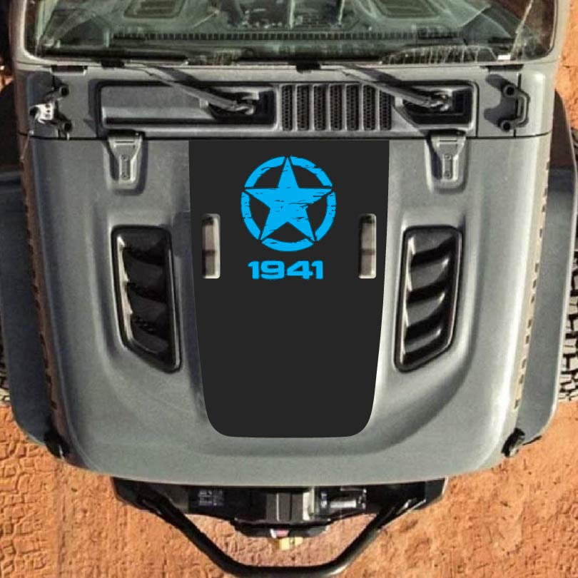Hood Decal for Jeep Wrangler JL JLU Gladiator JT Rubicon Hood 2018+ Style #25