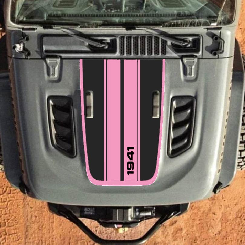 Hood Decal for Jeep Wrangler JL JLU Gladiator JT Rubicon Hood 2018+ Style #61