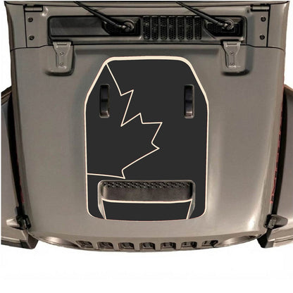 CarCode hood decal for Jeep Wrangler JL/JLU Rubicon 392 and Gladiator Mojave 2020-2026, style #27, black graphic on hood