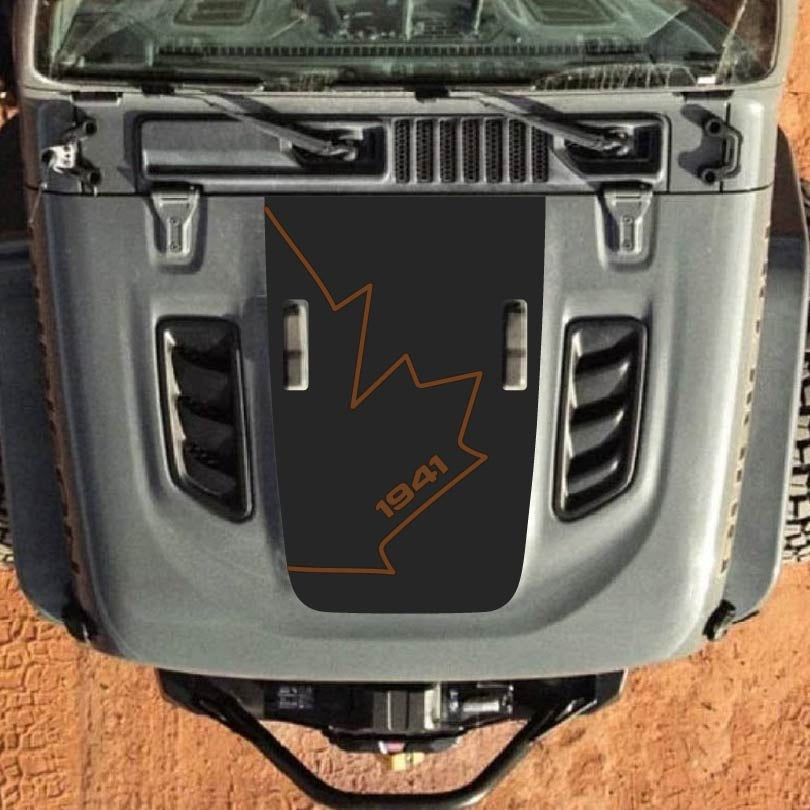 Hood Decal for Jeep Wrangler JL JLU Gladiator JT Rubicon Hood 2018+ Style #41