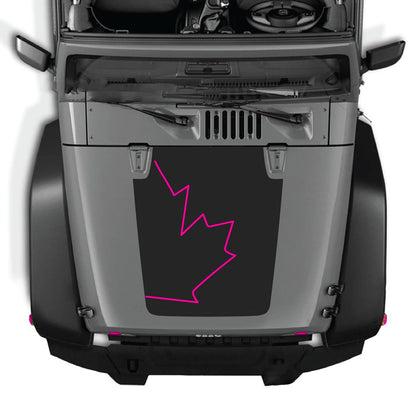 Jeep Wrangler JK/JKU 2007-2018 hood decal with style #07 by CarCode, featuring bold graphic design on the vehicle's hood.