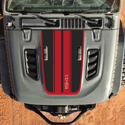 Hood Decal for Jeep Wrangler JL JLU Gladiator JT Rubicon Hood 2018+ Style #100