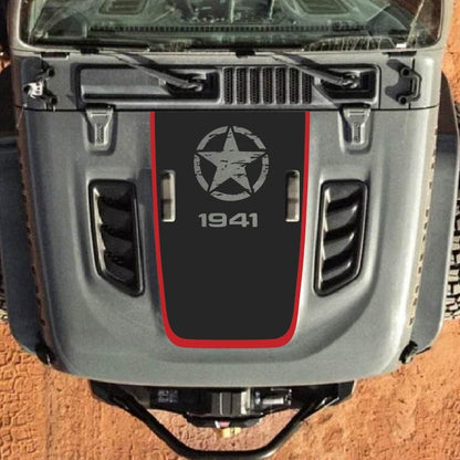 Hood Decal for Jeep Wrangler JL JLU Gladiator JT Rubicon Hood 2018+ Style #86