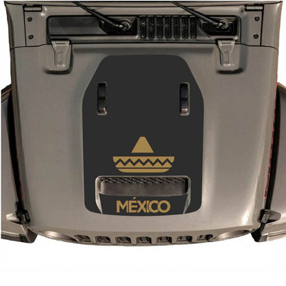 CarCode hood decal for Jeep Wrangler JL/JLU Rubicon 392 and JT Gladiator Mojave, style #16, displayed on vehicle hood.