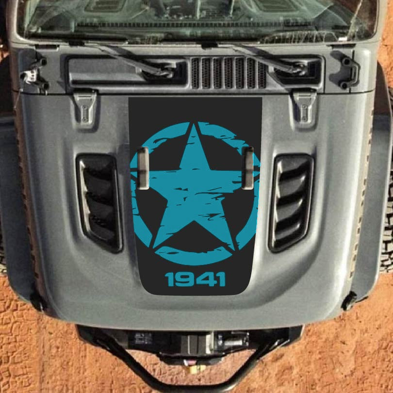 Hood Decal for Jeep Wrangler JL JLU Gladiator JT Rubicon Hood 2018+ Style #29