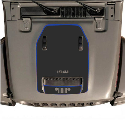CarCode hood decal for Jeep Wrangler JL/JLU Rubicon 392 and JT Gladiator Mojave, style #98, featuring bold graphic design on the hood