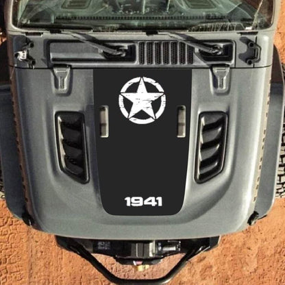 Hood Decal for Jeep Wrangler JL JLU Gladiator JT Rubicon Hood 2018+ Style #20