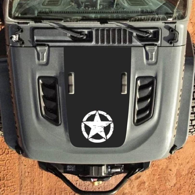 Hood Decal for Jeep Wrangler JL JLU Gladiator JT Rubicon Hood 2018+ Style #11