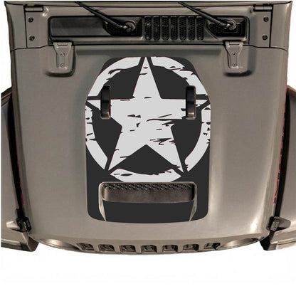 CarCode hood decal for Jeep Wrangler JL/JLU Rubicon 392 and JT Gladiator Mojave 2020-2026, style #36, featuring bold graphic design.
