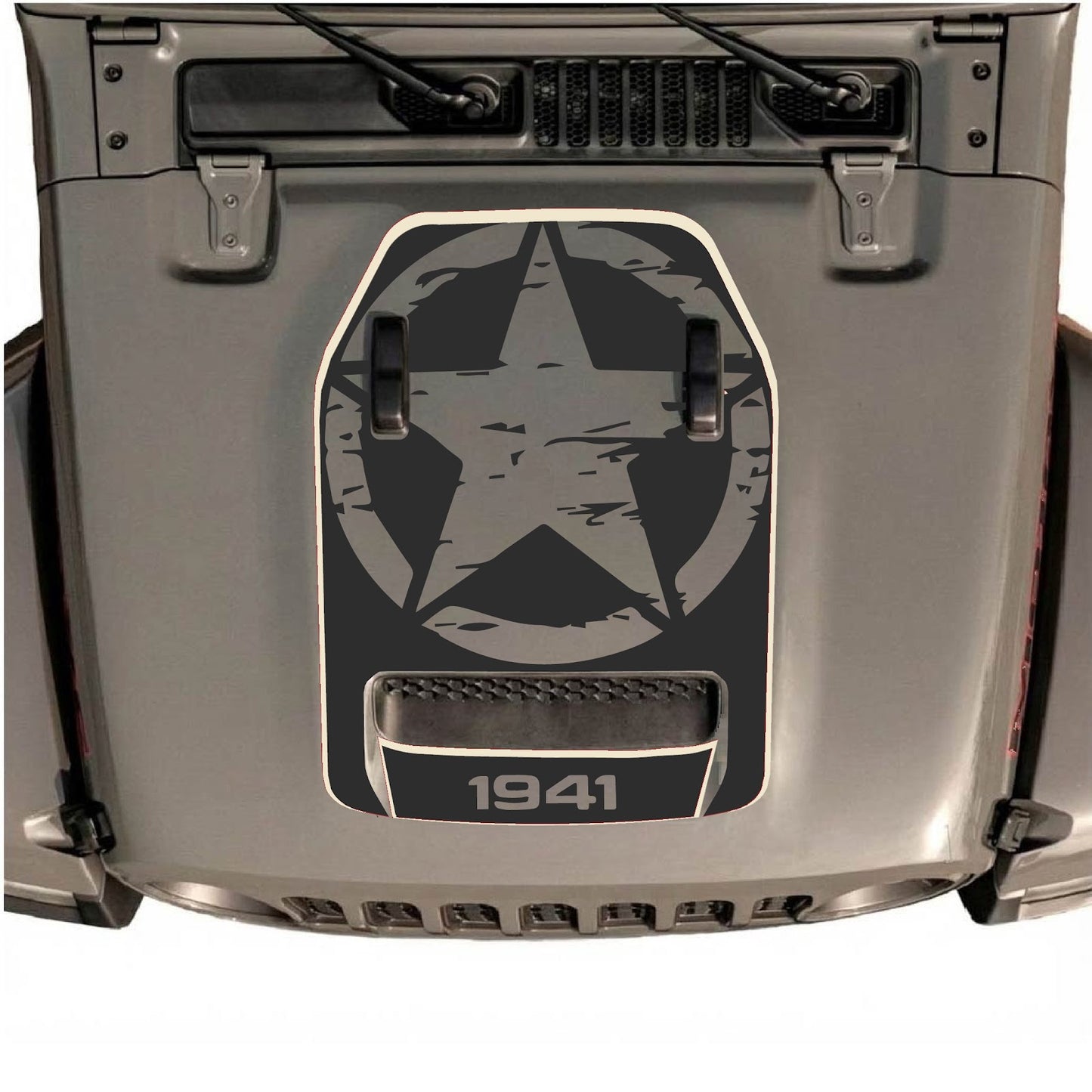CarCode hood decal for Jeep Wrangler JL/JLU Rubicon 392 and JT Gladiator Mojave 2020-2026, style #85, visible on vehicle hood