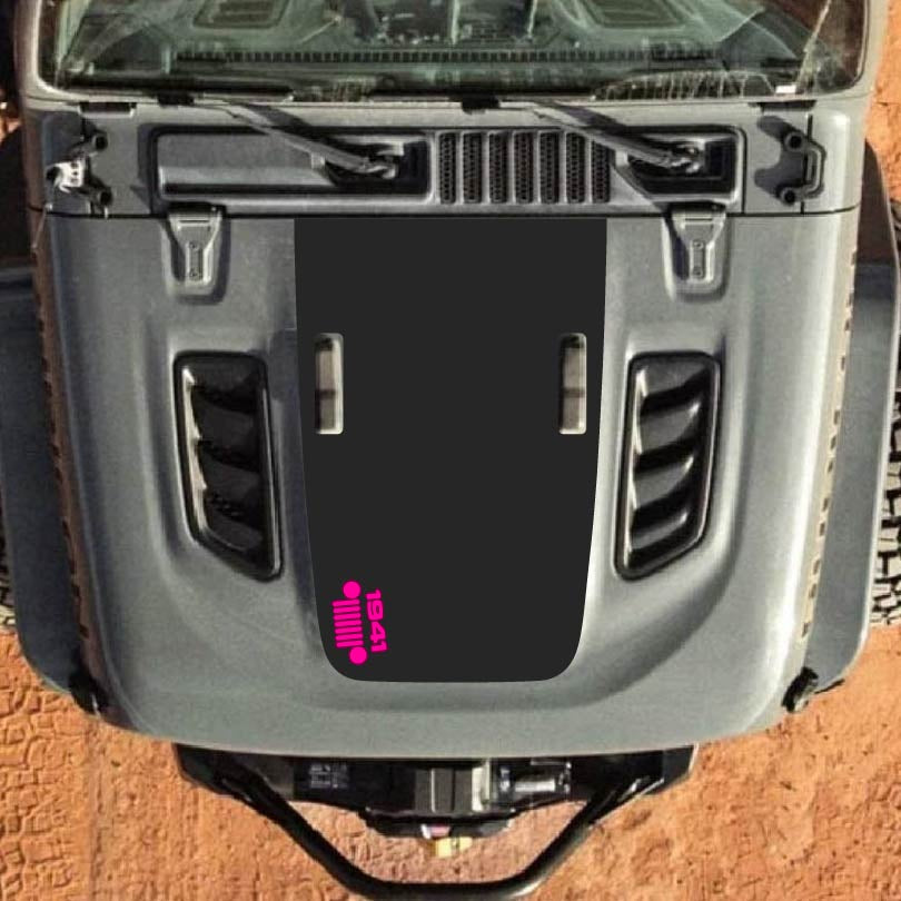 Hood Decal for Jeep Wrangler JL JLU Gladiator JT Rubicon Hood 2018+ Style #07