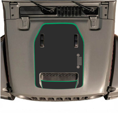 CarCode hood decal for Jeep Wrangler JL/JLU Rubicon 392 and Gladiator Mojave 2020-2026, style #97, featuring bold graphic design.