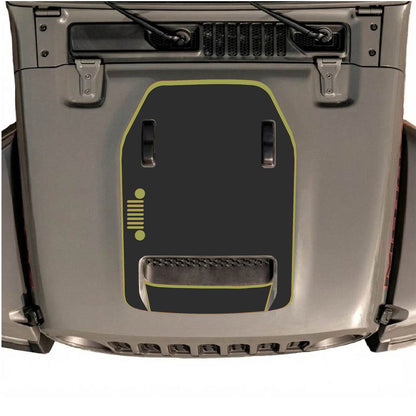 CarCode hood decal for Jeep Wrangler JL/JLU Rubicon 392 and JT Gladiator Mojave, style #53, featuring bold graphic design.