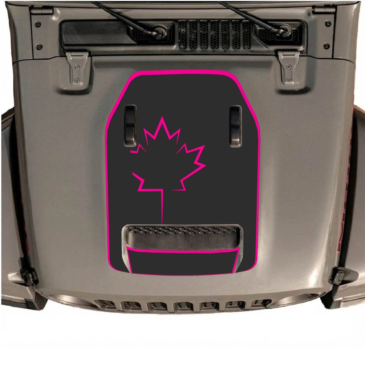 CarCode hood decal for Jeep Wrangler JL/JLU Rubicon 392 and JT Gladiator Mojave, style #23, visible on vehicle hood.