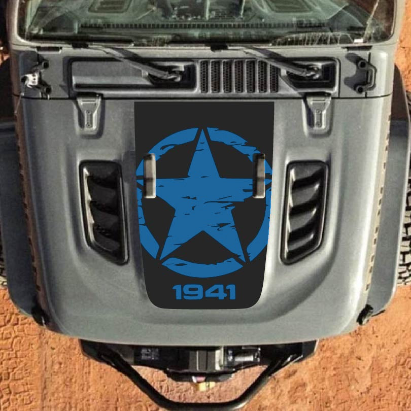 Hood Decal for Jeep Wrangler JL JLU Gladiator JT Rubicon Hood 2018+ Style #29