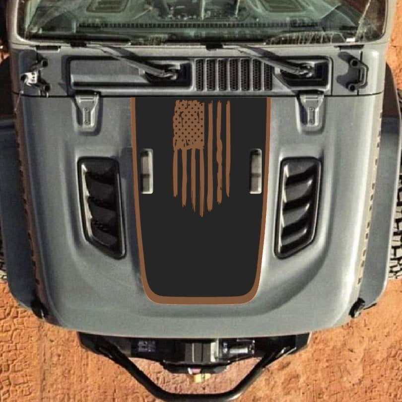 Hood Decal for Jeep Wrangler JL JLU Gladiator JT Rubicon Hood 2018+ Style #30