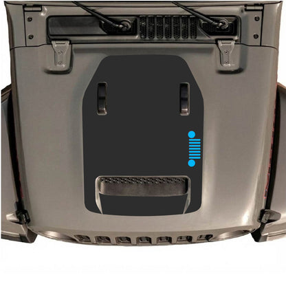 CarCode hood decal for Jeep Wrangler JL/JLU Rubicon 392 and Gladiator Mojave 2020-2026, style #58, shown on vehicle hood.