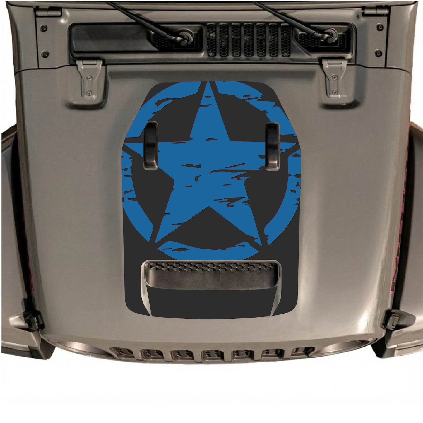 CarCode hood decal for Jeep Wrangler JL/JLU Rubicon 392 and JT Gladiator Mojave, style #36, featuring bold design on vehicle hood