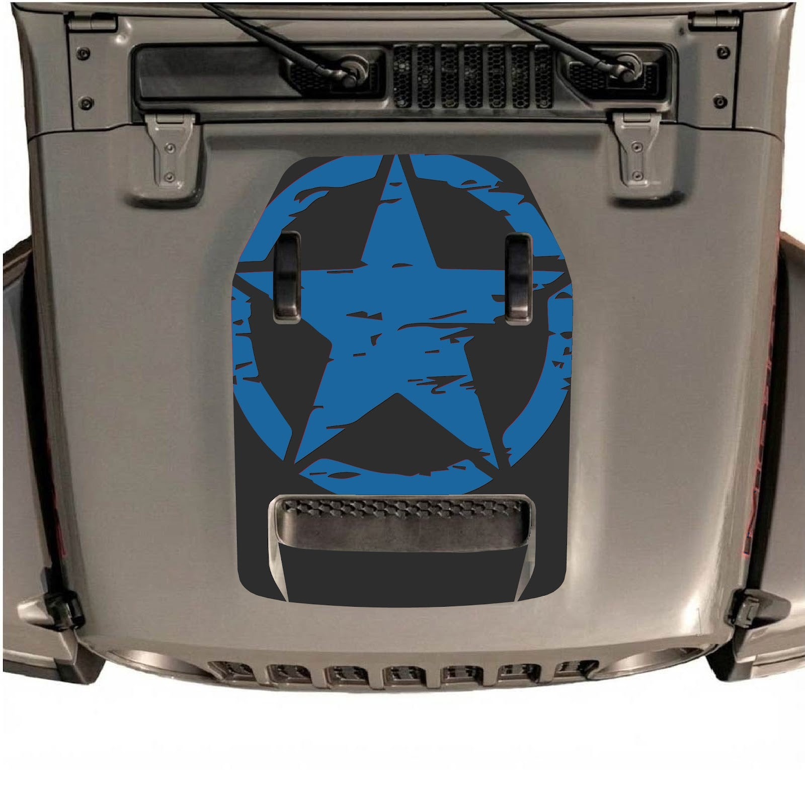 CarCode hood decal for Jeep Wrangler JL/JLU Rubicon 392 and JT Gladiator Mojave, style #36, featuring bold design on vehicle hood
