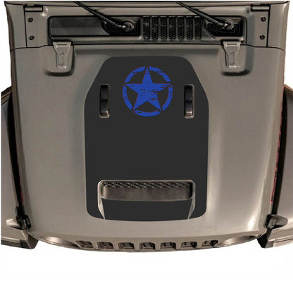 Autocollant de capot CarCode pour Jeep Wrangler JL/JLU Rubicon 392 et Gladiator Mojave, style #42, sur le capot du véhicule, au design robuste.