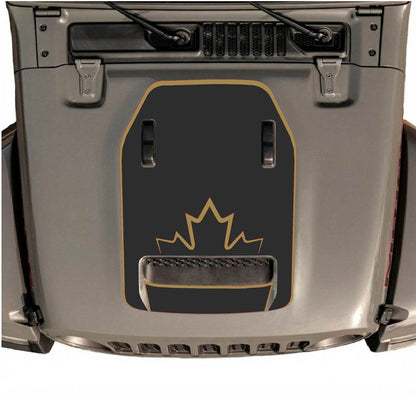 CarCode hood decal for Jeep Wrangler JL/JLU Rubicon 392 and JT Gladiator Mojave 2020-2026, style #19, shown on vehicle hood.