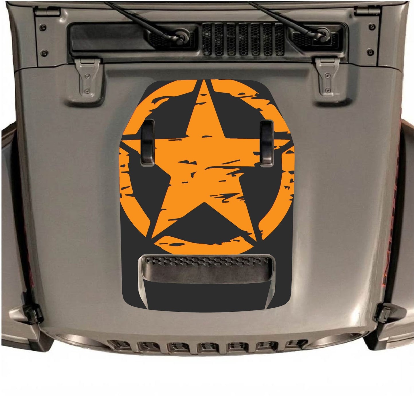 CarCode hood decal for Jeep Wrangler JL/JLU Rubicon 392 and Gladiator Mojave 2020-2026, style #36, featuring bold graphic design.
