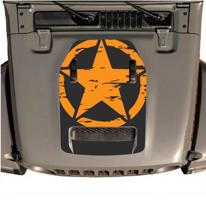 CarCode hood decal for Jeep Wrangler JL/JLU Rubicon 392 and Gladiator Mojave 2020-2026, style #36, featuring bold graphic design.