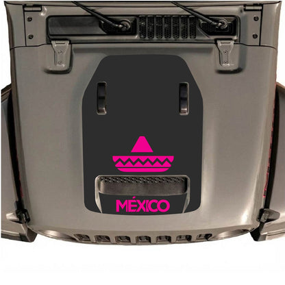 CarCode hood decal for Jeep Wrangler JL/JLU Rubicon 392 and JT Gladiator Mojave 2020-2026, style #16, shown on vehicle hood.
