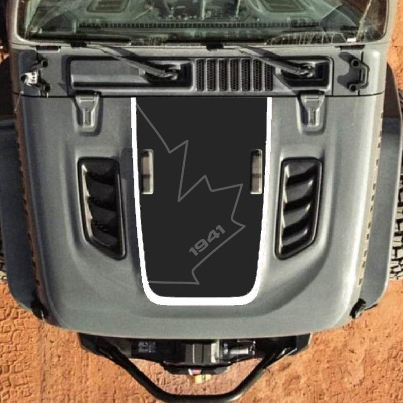 Hood Decal for Jeep Wrangler JL JLU Gladiator JT Rubicon Hood 2018+ Style #90