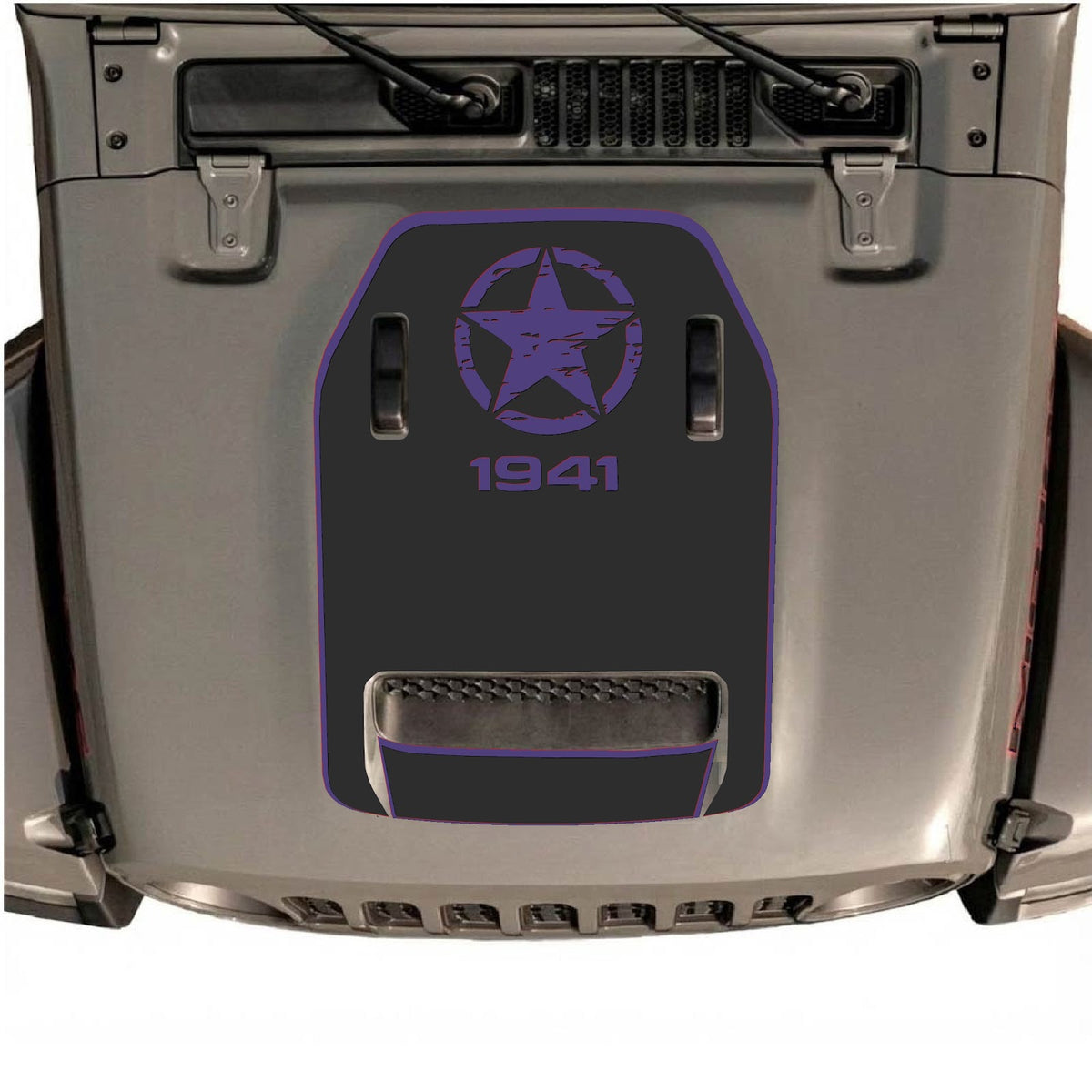 alt
Autocollant de capot Jeep Wrangler JL/JLU Rubicon 392 et JT Gladiator Mojave par CarCode, style n°37, noir avec motif graphique.