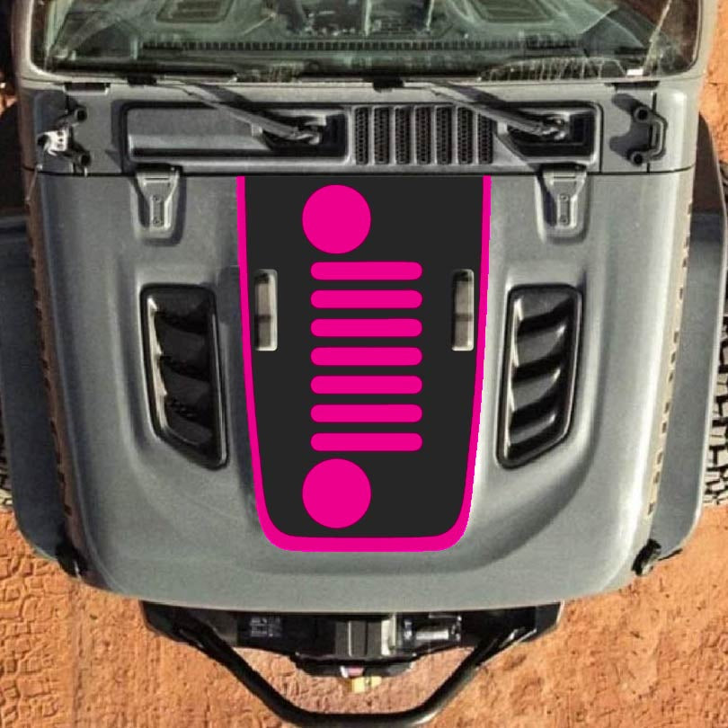 Hood Decal for Jeep Wrangler JL JLU Gladiator JT Rubicon Hood 2018+ Style #54